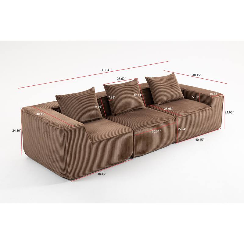 Multi Person Modular Compression Sofa That Can Be Freely