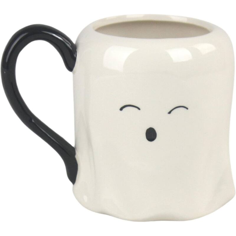 Ceramic Halloween Ghost Mug, Set of 4