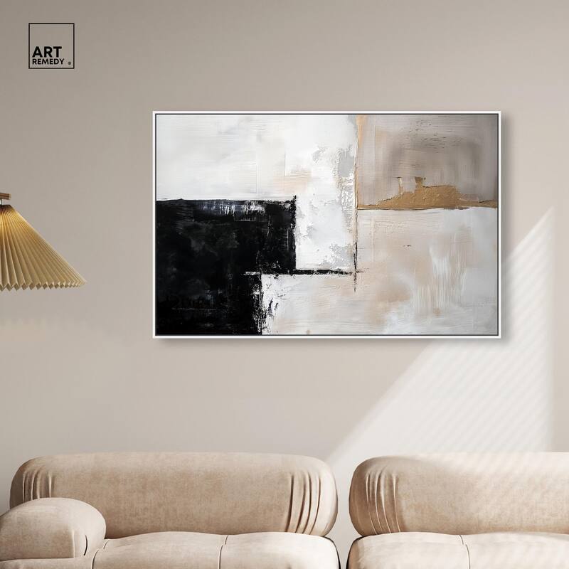 Black Dust and White Ash II Canvas by Art Remedy