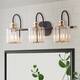 ExBrite Modern Rose Gold 3/4-light Bathroom Crystal Vanity Lights Wall Sconces - 3-Lights-RoseGold