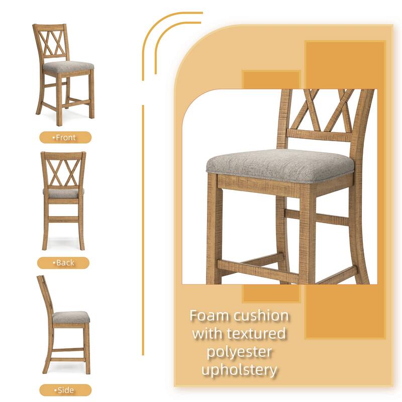 Signature Design by Ashley Havonplane Brown Counter Height Barstool - 20.5"W x 24.25"D x 42"H
