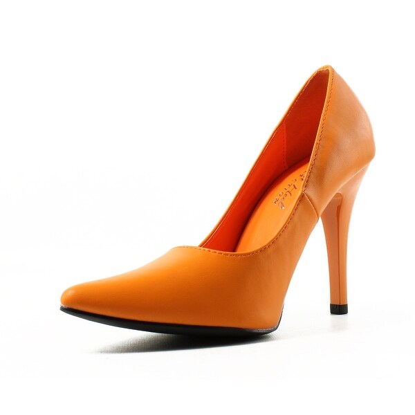 womens orange pumps
