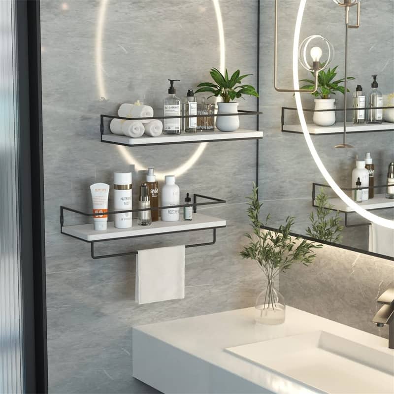Floating Shelves for Wall Set of 2 - 5.7"D x 15.7"W x 1.7"H