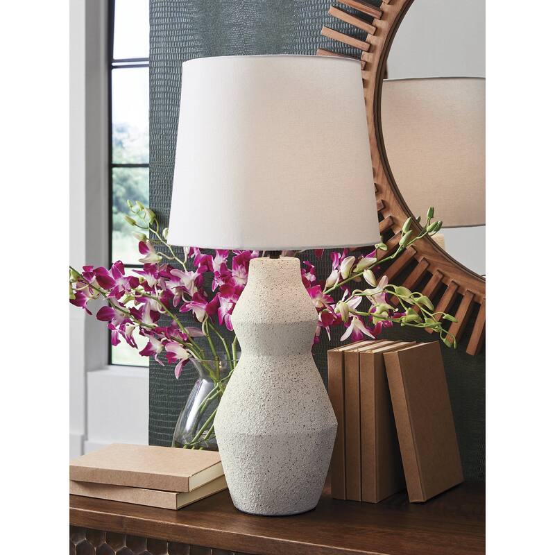 Signature Design by Ashley Dawthorne Beige Table Lamp - 12" W x 12" D x 25" H