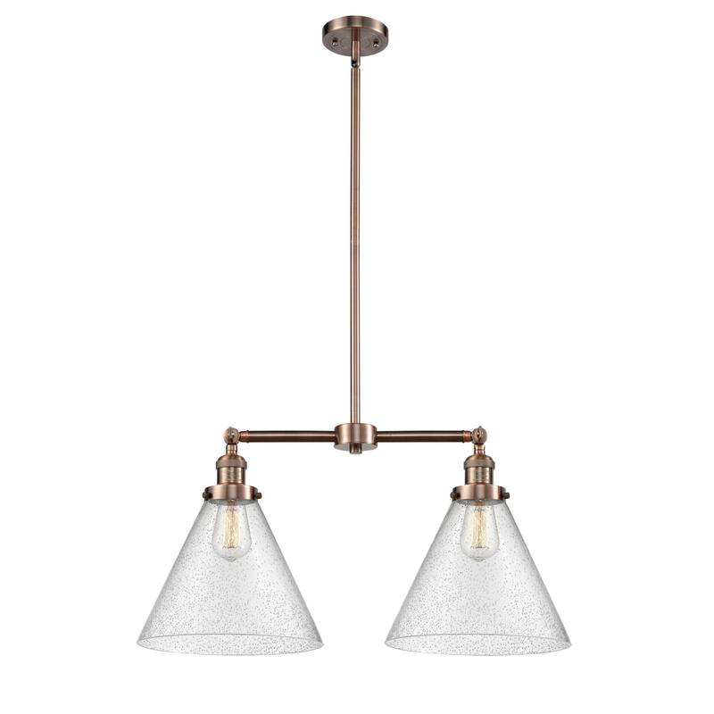 Innovations Lighting X-Large Cone 2 Light 21" Wide Linear Chandelier