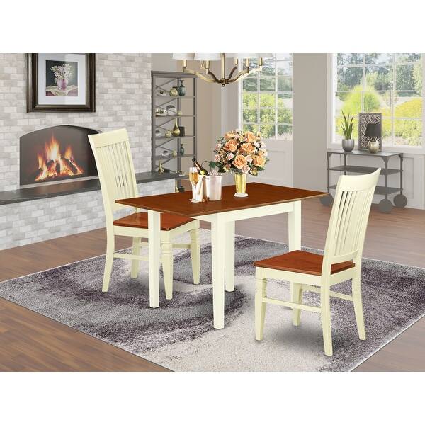 Small Table And Dinette Chairs With Solid Wood Seat And Panel Back Number Of Chairs Option Overstock