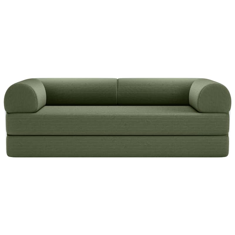 79" Contemporary Corduroy Module Comfortable Compressed Sofa