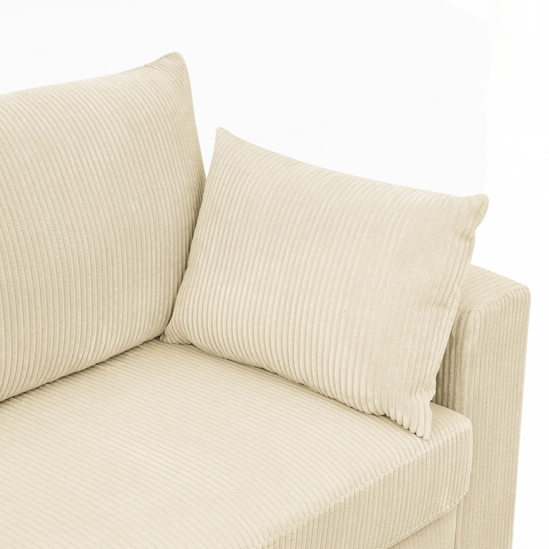 Coastal Haven Corduroy Sofa - 2 Seat