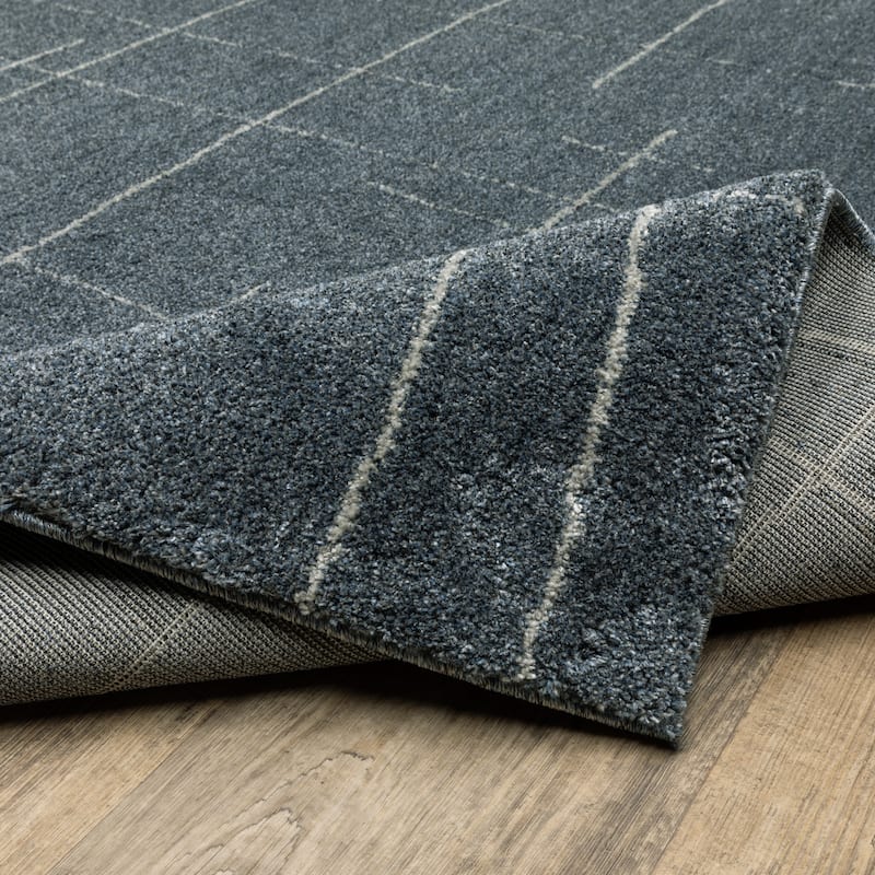 Style Haven Archer Abstract Geometric Blue/ Gray Indoor Area Rug