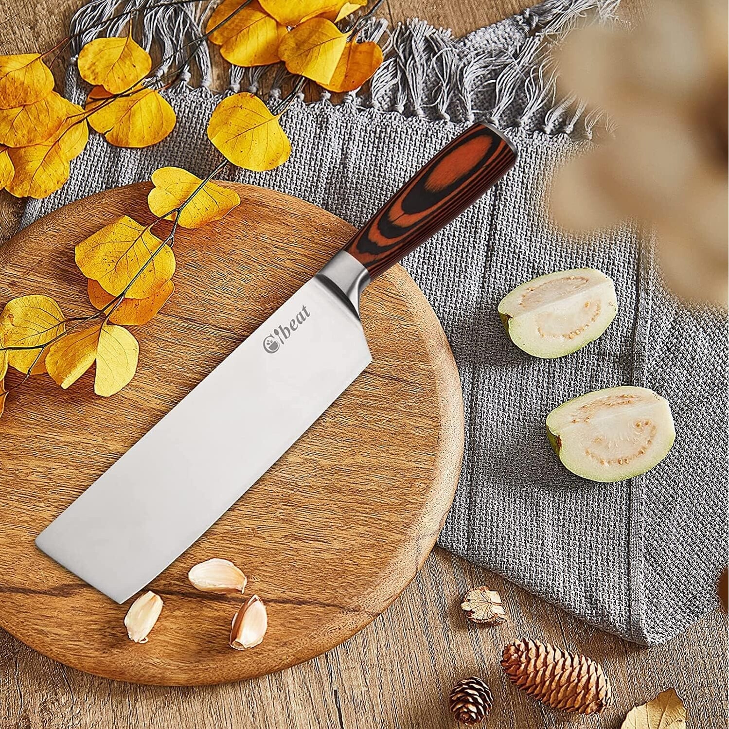 Japanese Chef Knife, 7 Inch Meat Vegetable Cleaver Knife