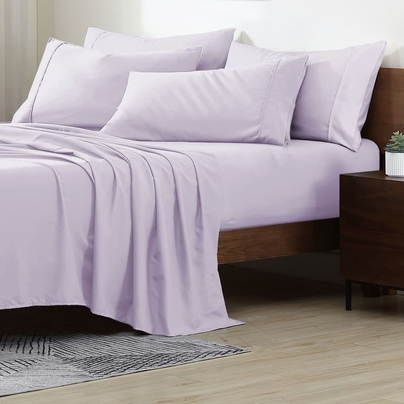 Swift Home Premium Ultra Soft Microfiber 6-Piece Sheet Set with Extra Pillowcases - Queen - Lavender