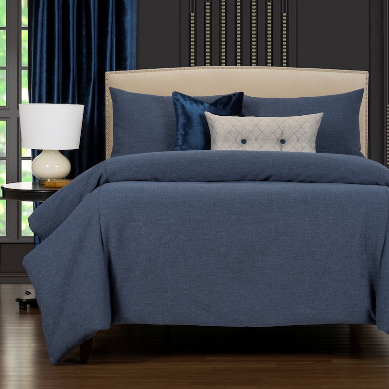 F Scott Fitzgerald Biloxi Blue Duvet Cover and Insert Set