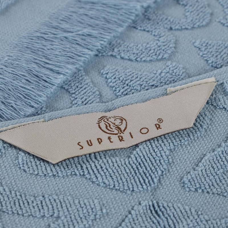 Superior Rolla Cotton Geometric Jacquard Face Towel Washcloth Set of 12