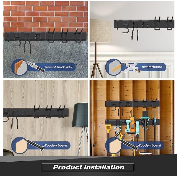 Ultrawall Garage opslagsysteem,12 STKS Garage Hanger Tool Organizer met haken, Hanger