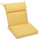 preview thumbnail 2 of 17, Three-section Outdoor Seat/Back Chair Cushion (Multiple Sizes) 18" x 38" - Lemon