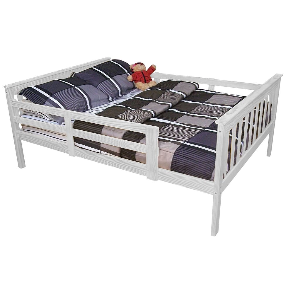 Pine Full Mission Bed with Safety Rails