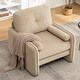 preview thumbnail 4 of 76, HOMYKA Oversized Accent Chair, Modern Sherpa Single Sofa with 2PCS Pillows Brown