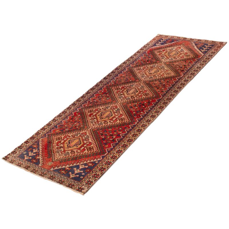 ECARPETGALLERY Hand-knotted Anadol Red Wool Rug - 3'2 x 9'2