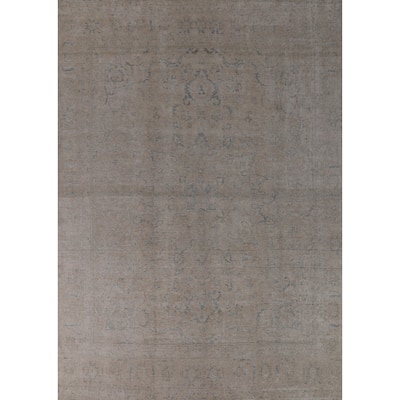 Tabriz Persian Vintage Area Rug Handmade Floral Wool Carpet - 9'0"x 12'11"