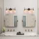 Alva Black Gold 3-Light Modern Vanity Lights Bathroom Light Fixture with Cylinder Shades - 19.5" L x 6" W x 11" H