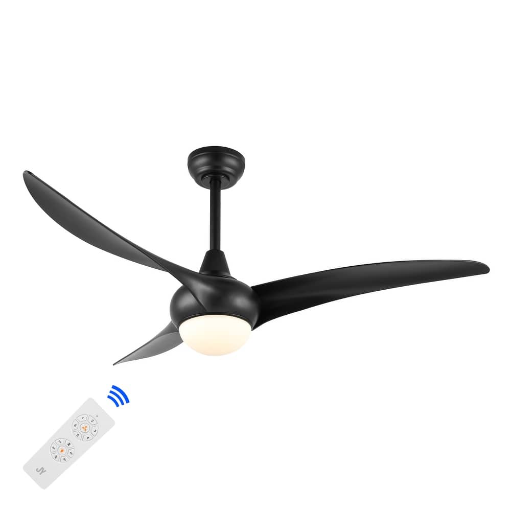 JONATHAN Y Raffles 52" 1-Light Vintage Iron/Plastic Mobile-App/Remote-Controlled 6-Speed Retro Swirl LED Ceiling Fan