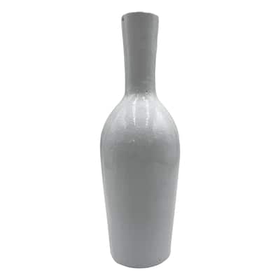 12 Inch Tall Decorative Handmade Aluminum Bottle Flower Vase