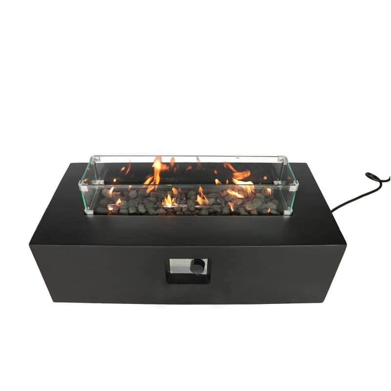 LSI Concrete Outdoor Fire Pit Table - Charcoal-42