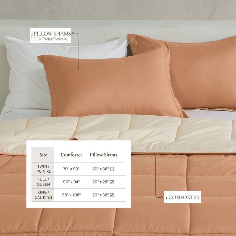 Linery & Co. All Season Down Alternative Reversible Comforter Set