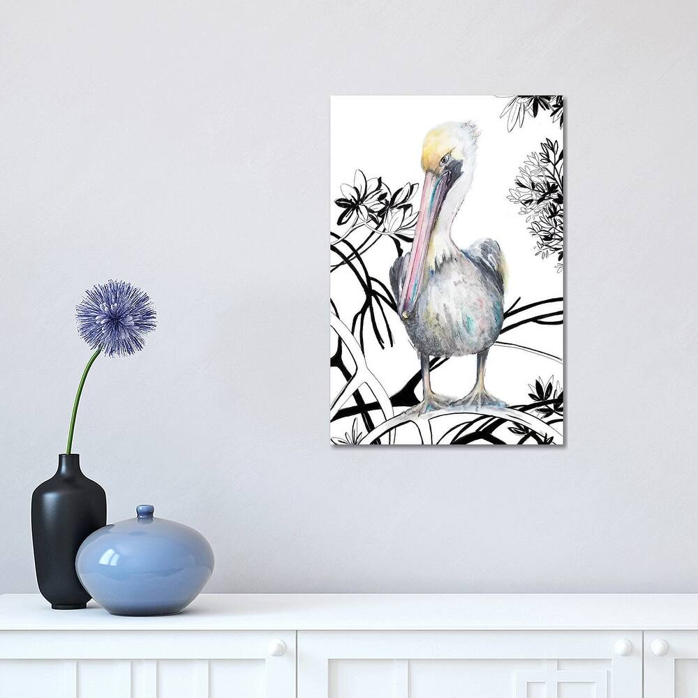 iCanvas "Pelican On Branch I" by Patricia Pinto Canvas Print