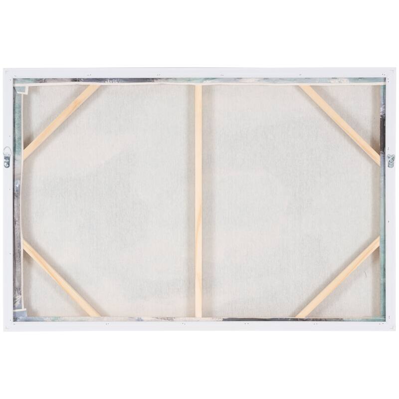 SAFAVIEH Friedhild Offsore Mists 36 x 24 Framed Linen Canvas Wall Art - 34.9 In. W x 0.03 In. D x 22.9 In. H