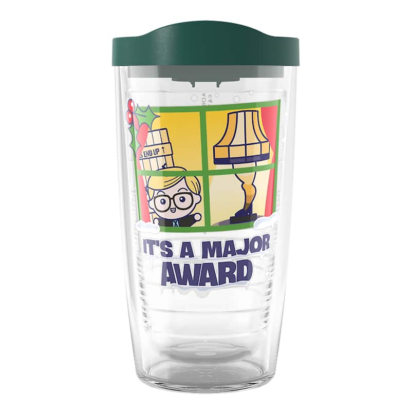 Tervis Warner Brothers Christmas Story Major Award Made in USA Double Walled Insulated Travel Tumbler, Classic - 16oz