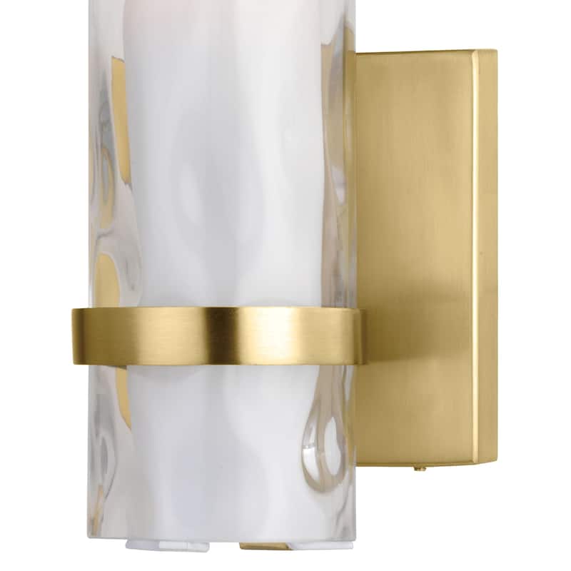 Vilo 1 Light Brass Bathroom Wall Fixture - 4.5-in W x 13.5-in H x 4-in D