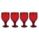 preview thumbnail 1 of 3, Fitz and Floyd Set of 4 Trestle Goblets, Red