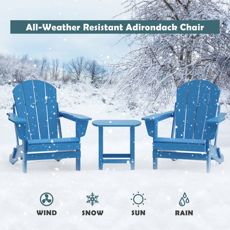 Poly Outdoor Adirondack Chair - Foldable All Weather