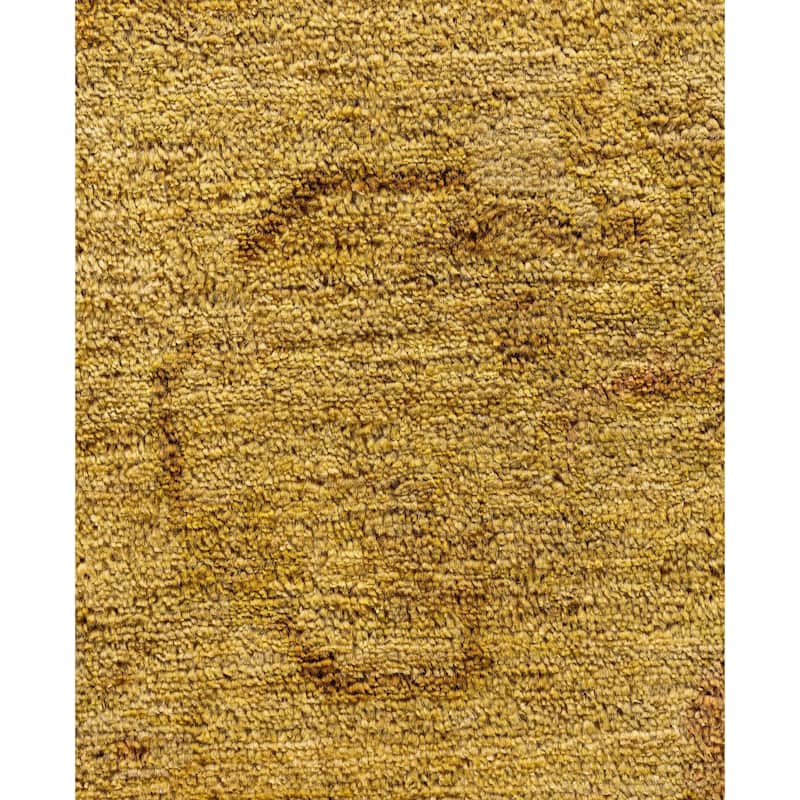 Overdyed One-of-a-Kind Hand-Knotted Area Rug - Yellow - 8' 1" x 10' 4"
