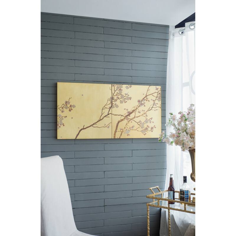 Modern Cherry Blossom Wall Decor Classic Furniture Wall Art, for Living Room, Dining Room Office, Bedroom