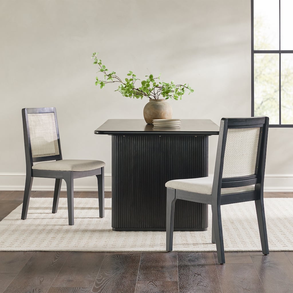 Walker Edison Transitional Solid Wood Dining Chair (Set of 2)