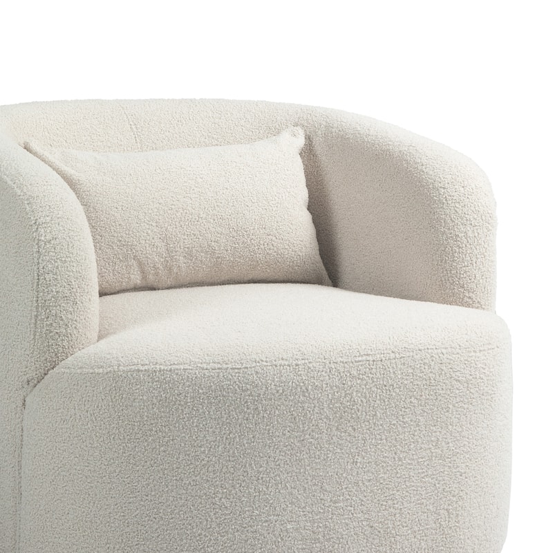 Single Accent Chair Teddy Swivel Barrel Chairs