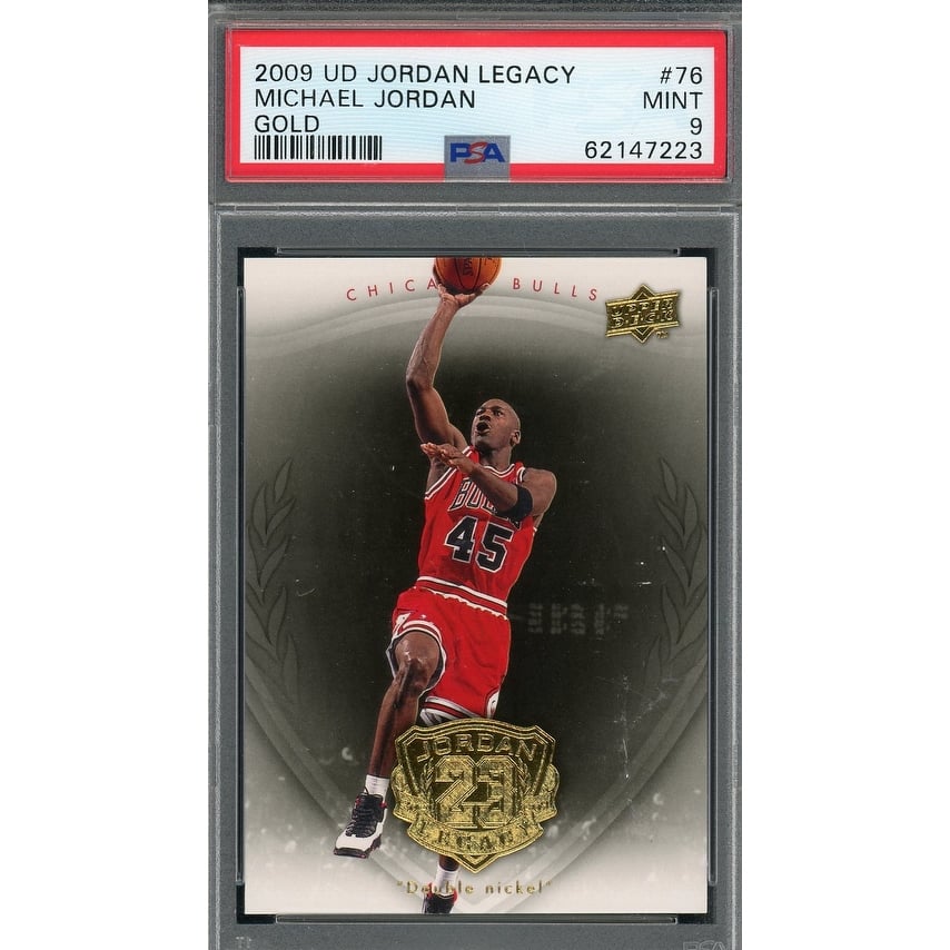 Michael Jordan 2009 Upper Deck Legacy Gold Basketball Card #76 Graded PSA 9  - Black - 8'6" x 11'6" - Overstock - 40996677