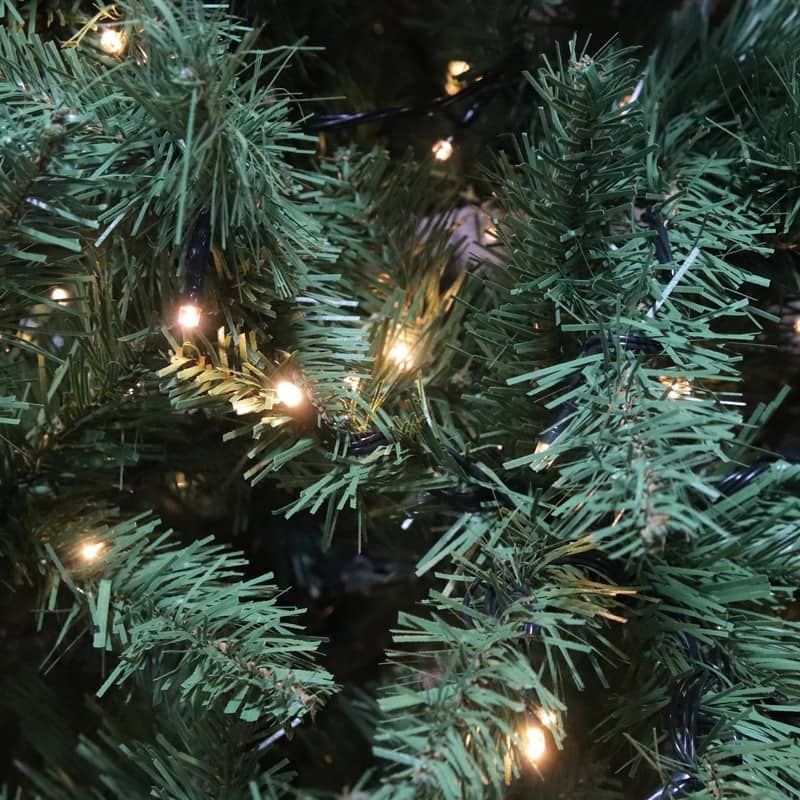 7.5ft Flocking Tied Light Christmas Tree