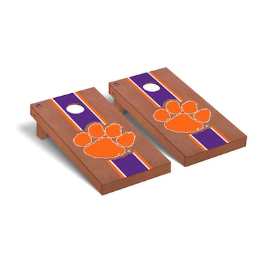Clemson Tigers Rosewood Cornhole Board Set