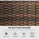 preview thumbnail 12 of 23, Outsunny 4 Piece PE Wicker Patio Furniture Set, Conversation Set with 2 360° Swivel Rocking Armchairs, 1 Loveseat Sofa