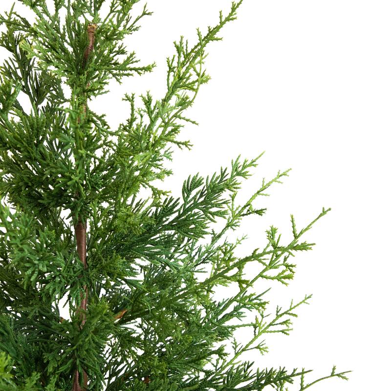 Artificial Cedar Christmas Tree in Birch Pot - 38" - Unlit