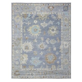 Shahbanu Rugs Air Force Blue, Afghan Oushak, Vegetable Dyes, Natural ...