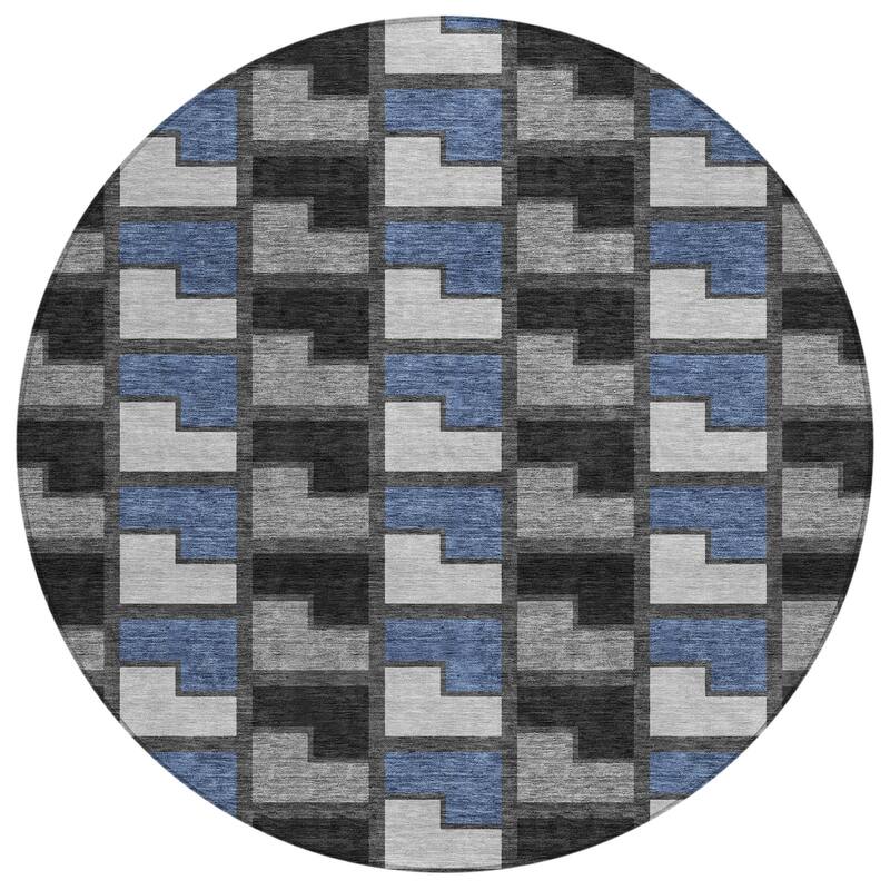 Machine Washable Indoor/ Outdoor Contemporary Kaylee Chantille Rug