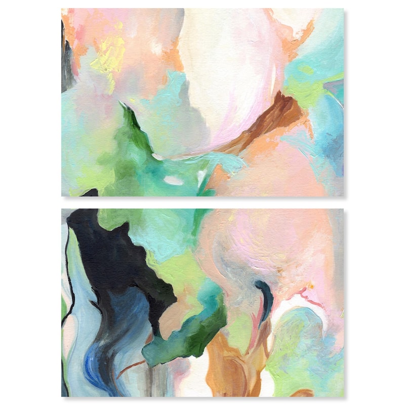 The Dreamer part II Canvas Set of 2 by Art Remedy, Gallery Wrapped - 24" x 16"