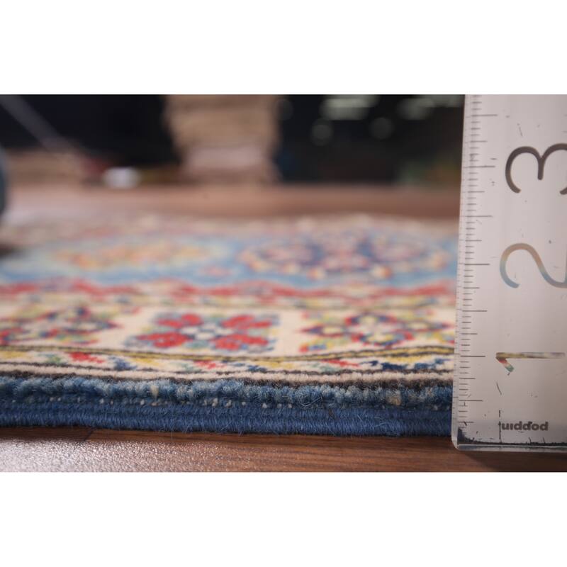 Blue Kazak Oriental Accent Rug Handmade Wool Carpet - 2'1"x 2'10"