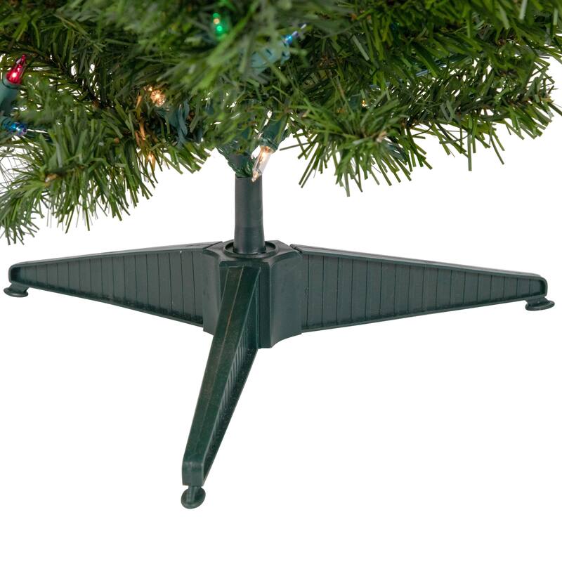 18" Medium Canadian Pine Artificial Christmas Tree - Multicolor Lights - 1.5 Foot