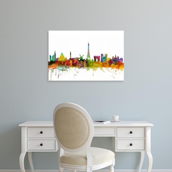 Easy Art Prints Michael Tompsett's 'Paris France Skyline' Premium Canvas Art