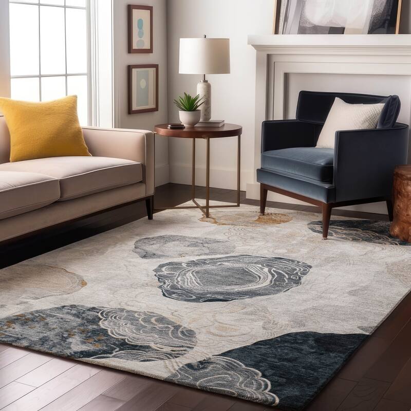 Premium Washable Super Soft Abstract Imprints Mayfield Rug